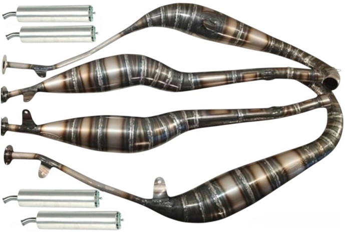 marmitte scarichi jollymoto js0608gp-lss suzuki rg 500 gp silenziatori alluminio