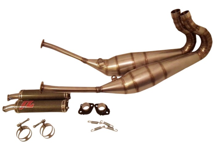 marmitte scarichi jl ck168ss-ck-r kawasaki kr1s silenz. kevlar-race cap