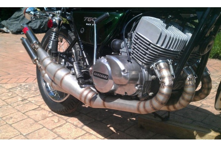 marmitte scarichi jl ck157ss kawasaki h2 750 senza silenziatori